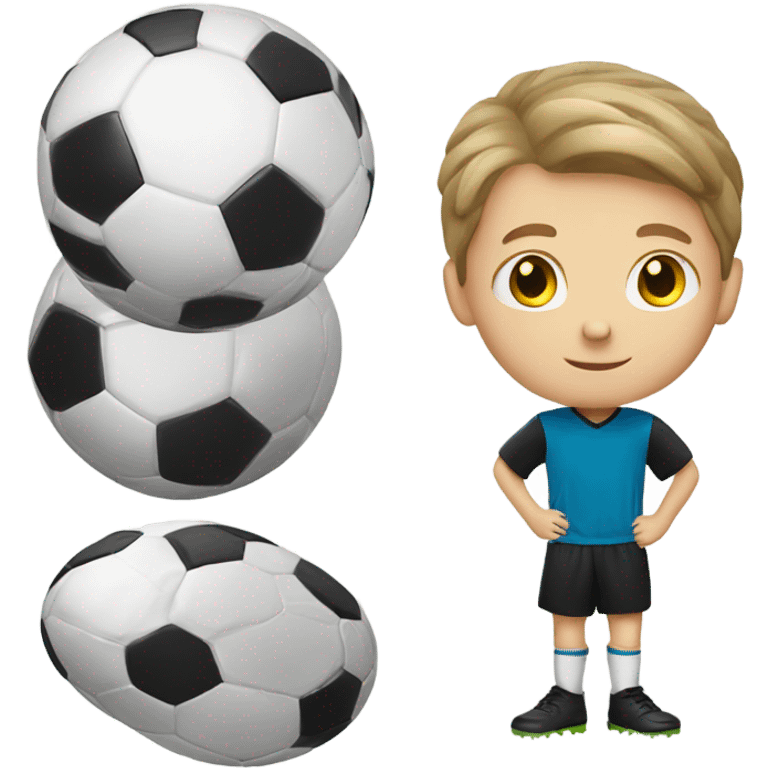 White boy playing soccer emoji