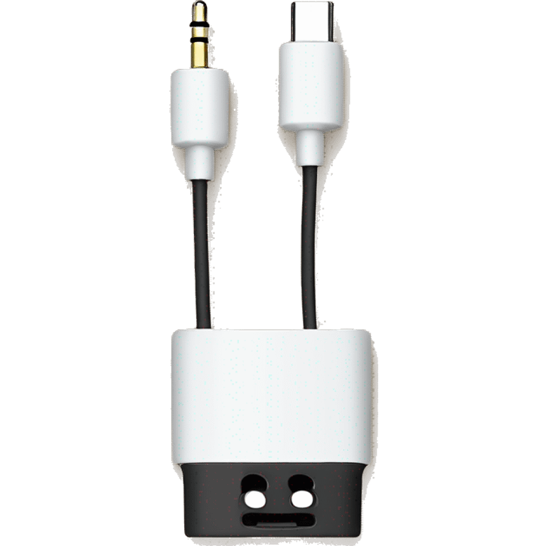 stereo adapter mini to big jack for headphones cable emoji