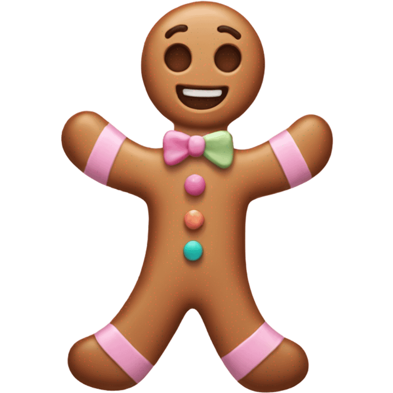 Pastel gingerbread man emoji