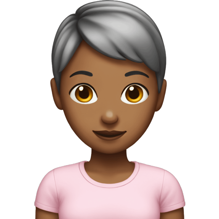 girl with short hair and bunny ears emoji