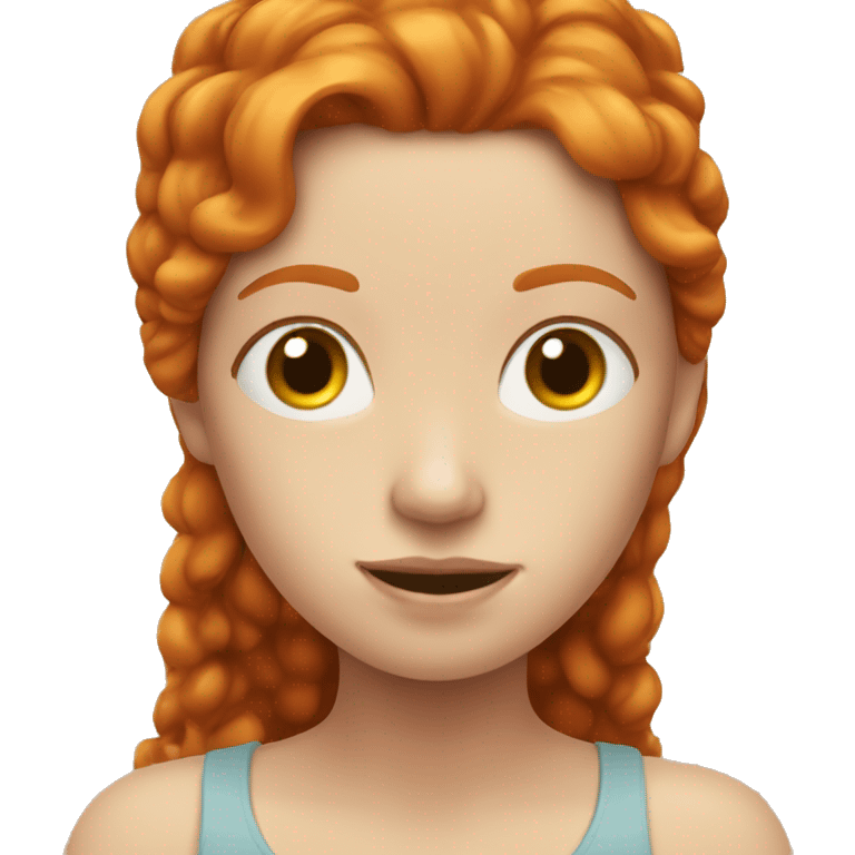 Ginger girl using telepathy  emoji