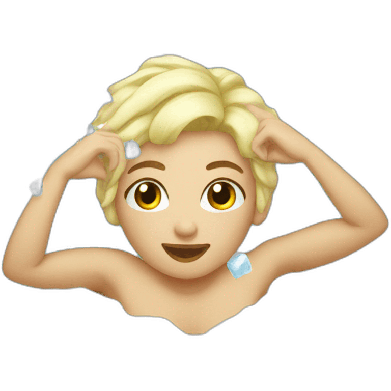 blonde ice bathing emoji