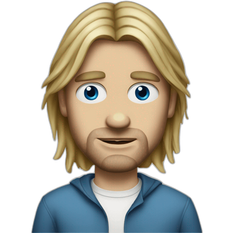 Kurt Cobain with blue eyes emoji