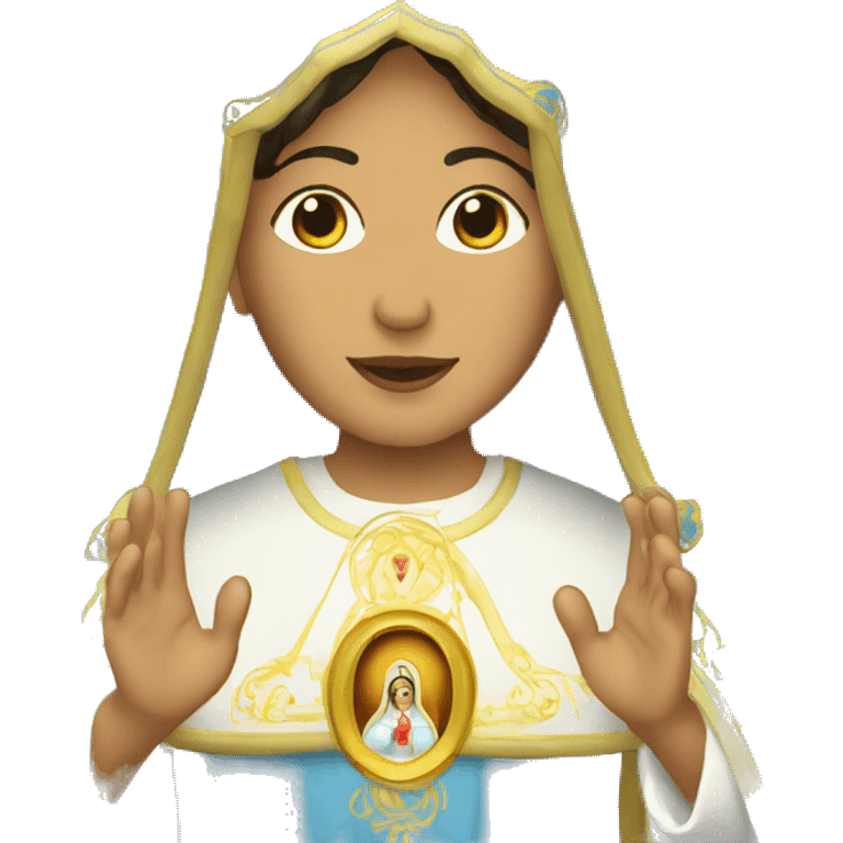 Virgen María volando  emoji