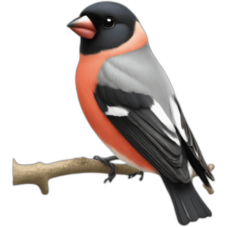 The bullfinch is waving its wing emoji