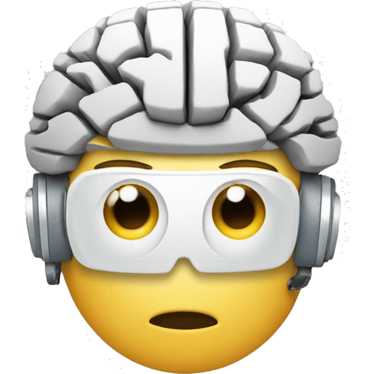 computer with eyes and brain emoji