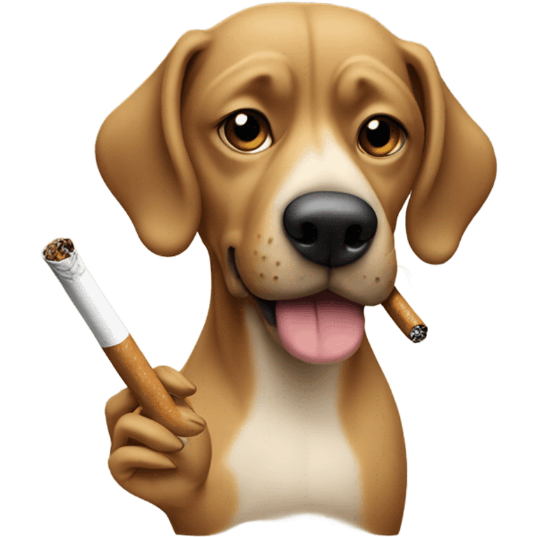 a dog smoking a blunt  emoji