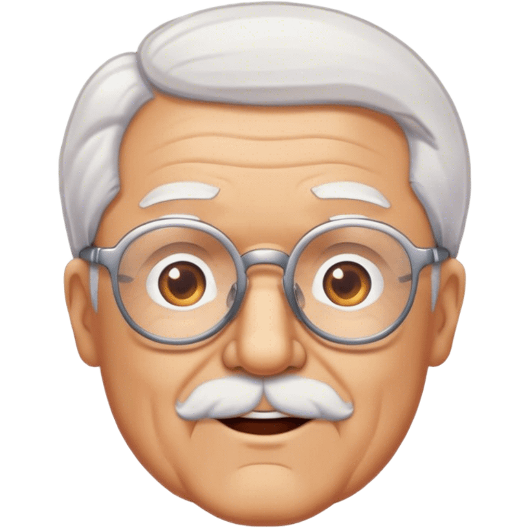 blunt grand paawith spects and white hair emoji