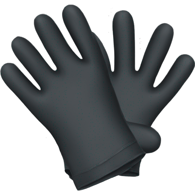 Black Vinyl Disposable Gloves emoji