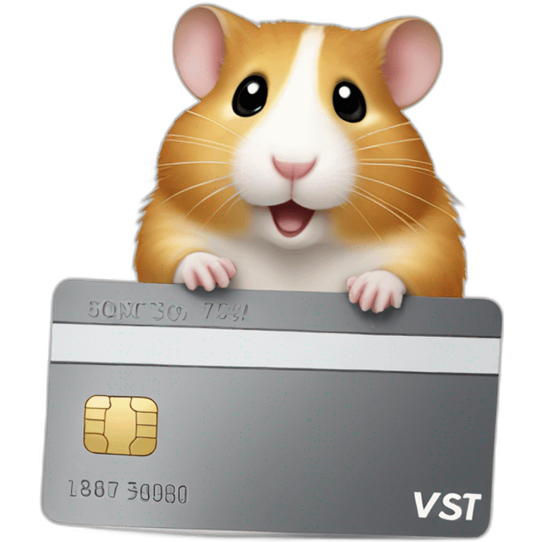 hamster with credit card emoji