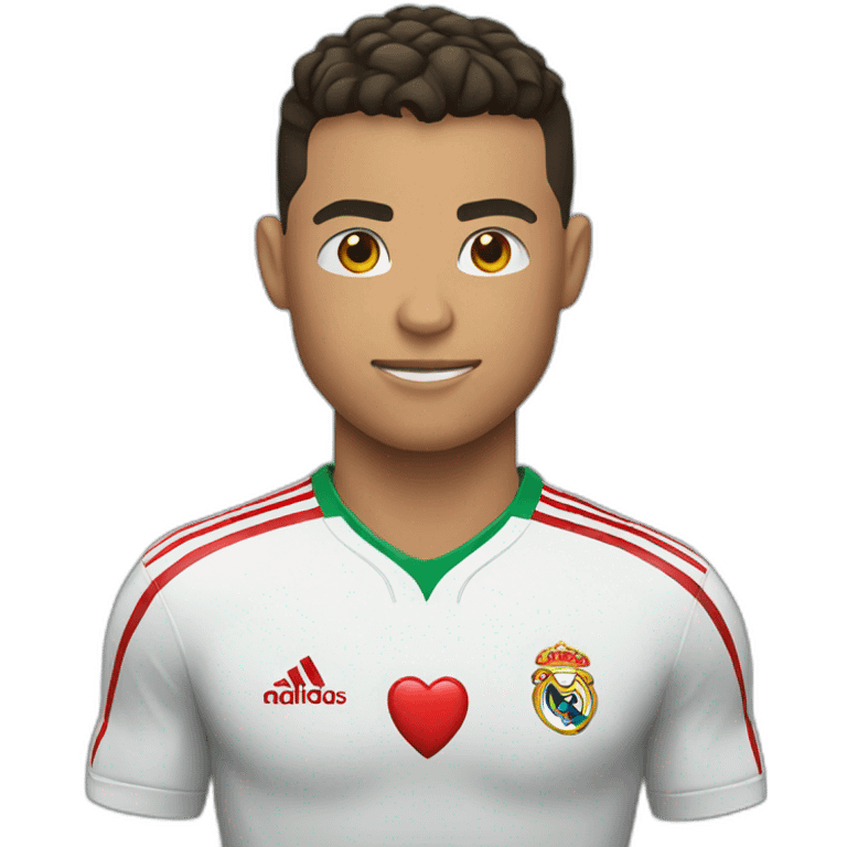 ronaldo holding heart emoji