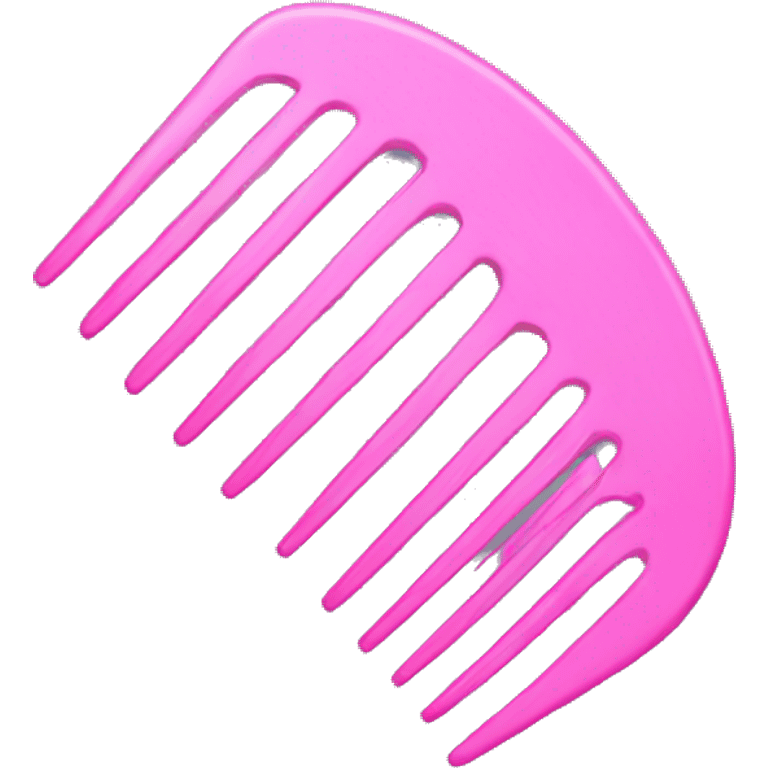 Pink hair comb emoji