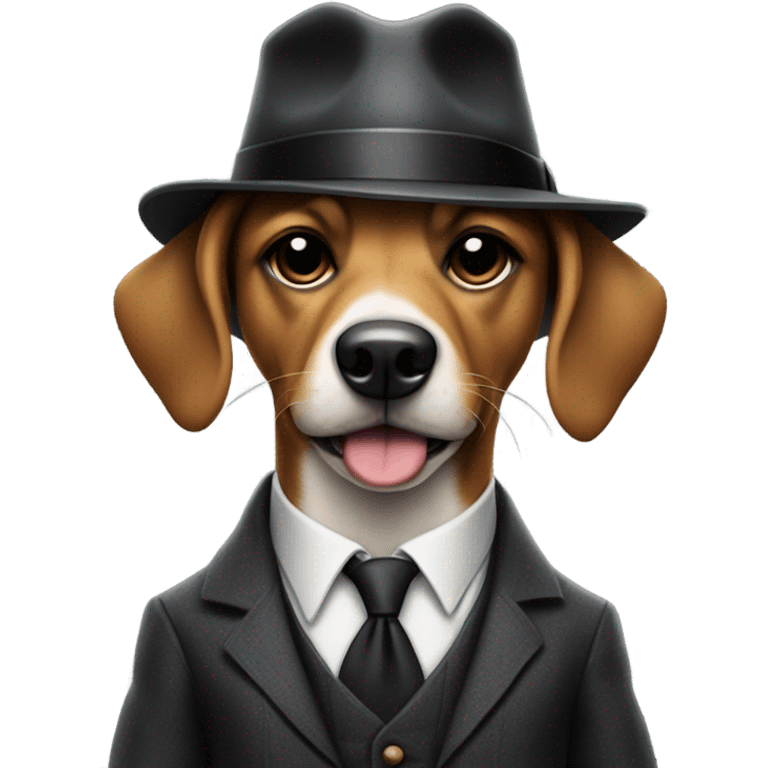 Gangster dog emoji