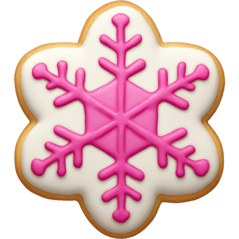 pink snowflake cookie  emoji