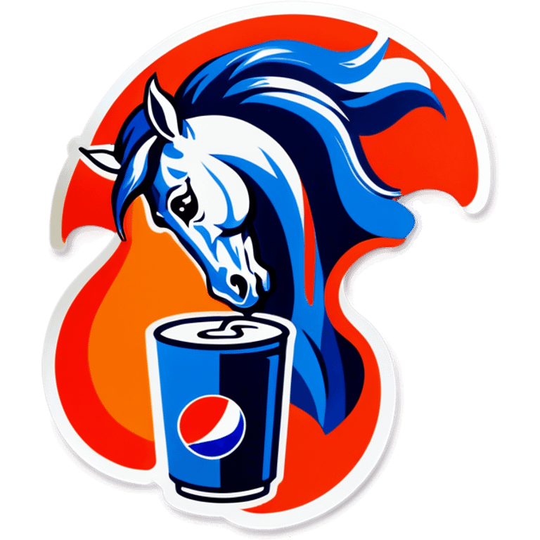 Horse with a Pepsi  emoji