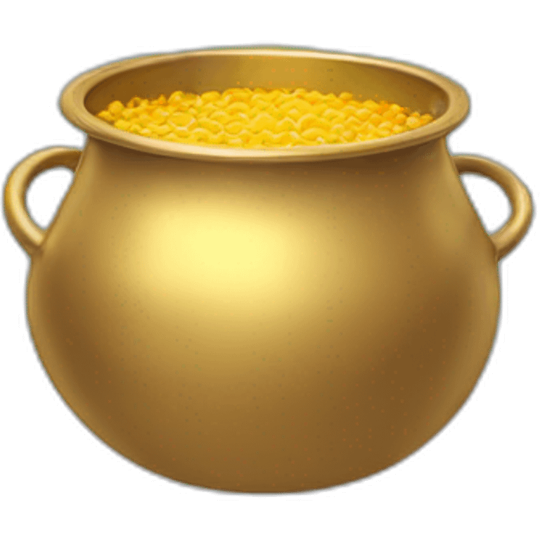 golden pot at the end of a rainbow emoji