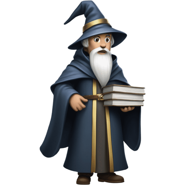 wizard holding  hard disk emoji