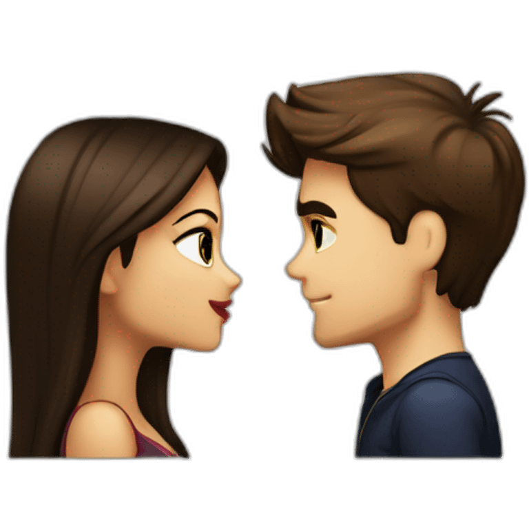 Elena Gilbert kiss Stefan salvatore emoji