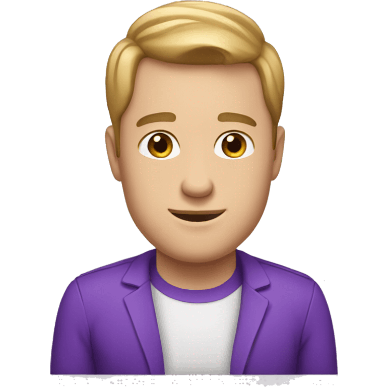 WHITE MAN PURPLE TOPKET emoji