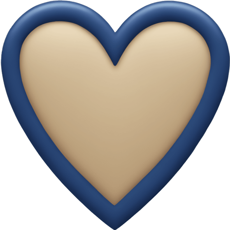 Navy blue flat heart emoji