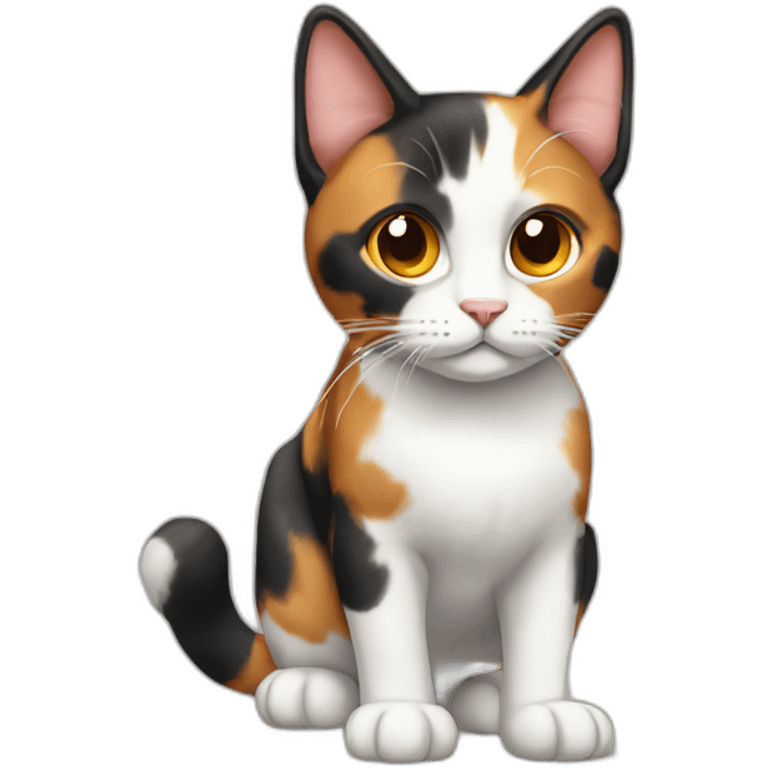 Calico Cat Full Body emoji