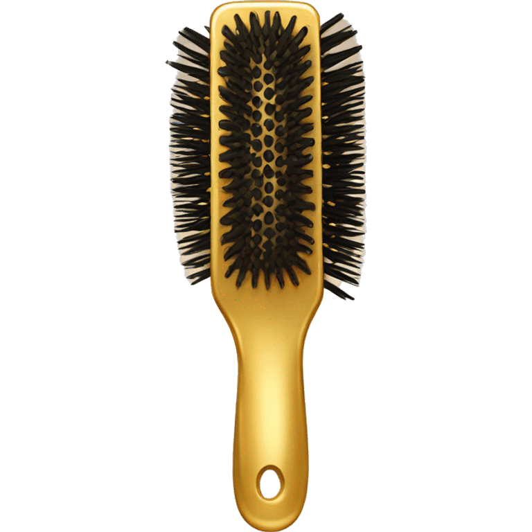 Gold hairbrush emoji