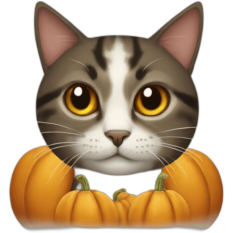 Pumpkin cat emoji