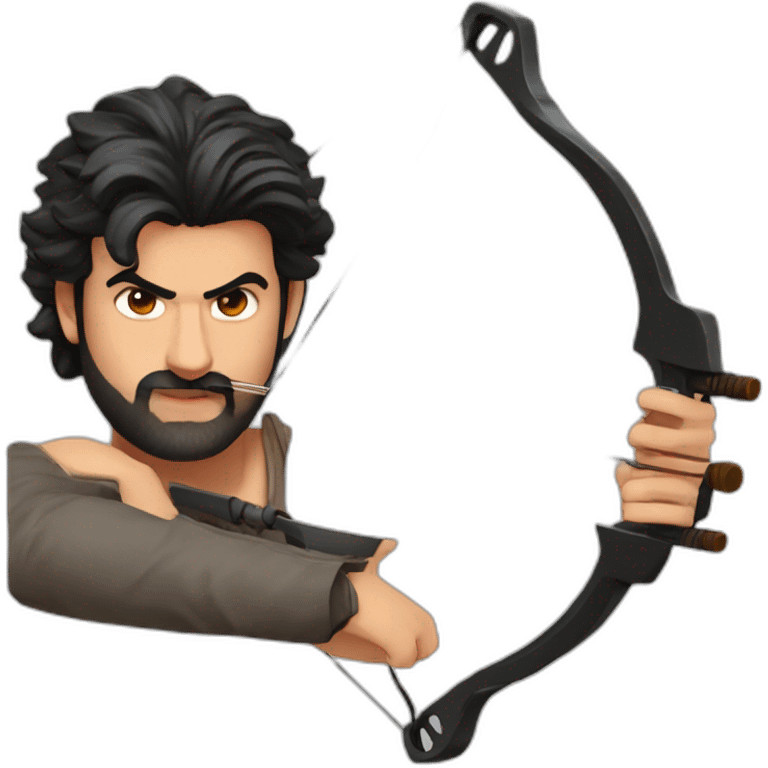 Prabhas aims bow 🏹 emoji