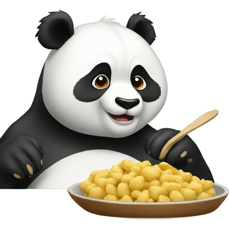 Panda esting food emoji