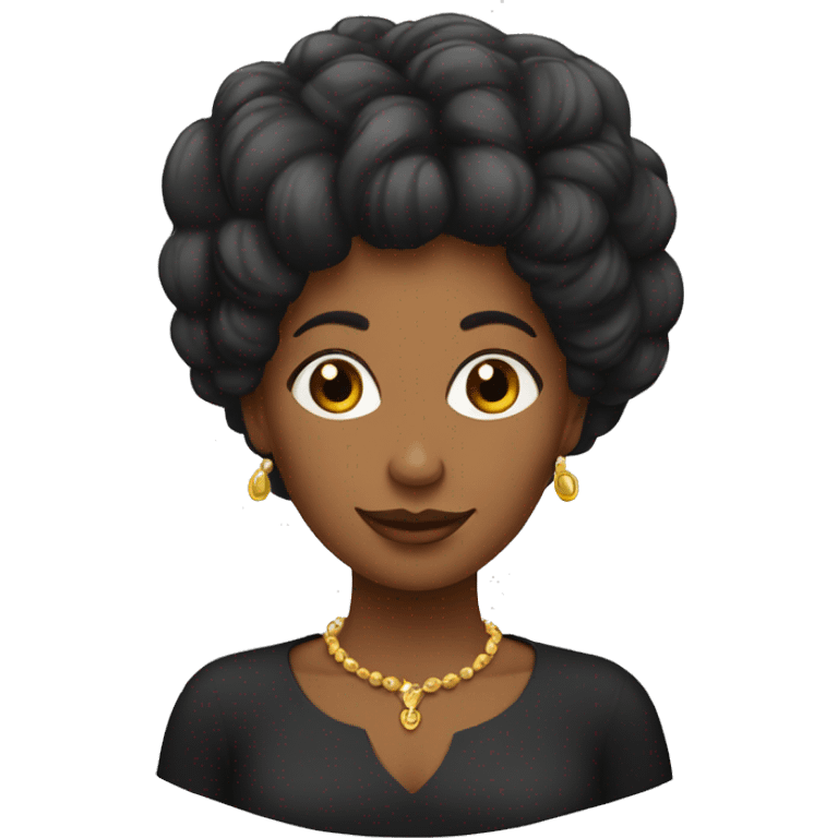 Maman reine avec cheveux noir emoji