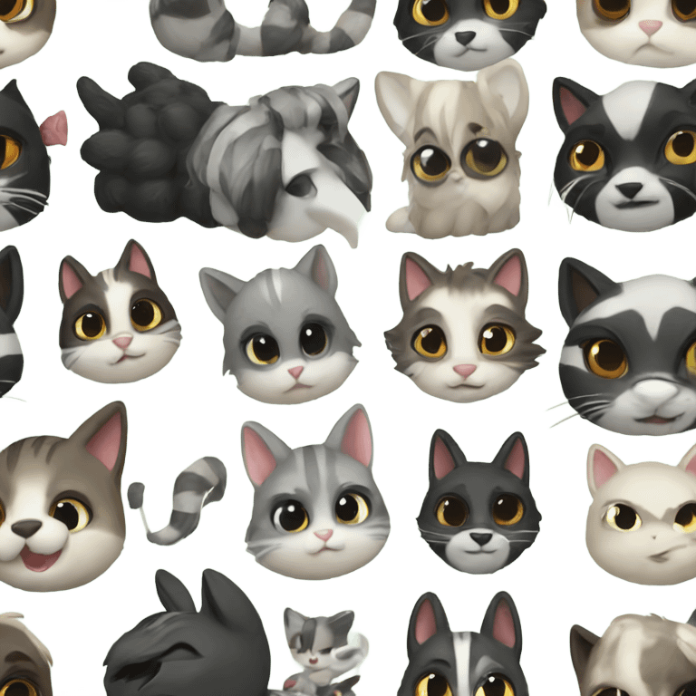 molly pony cat black raccoon rabbit emoji