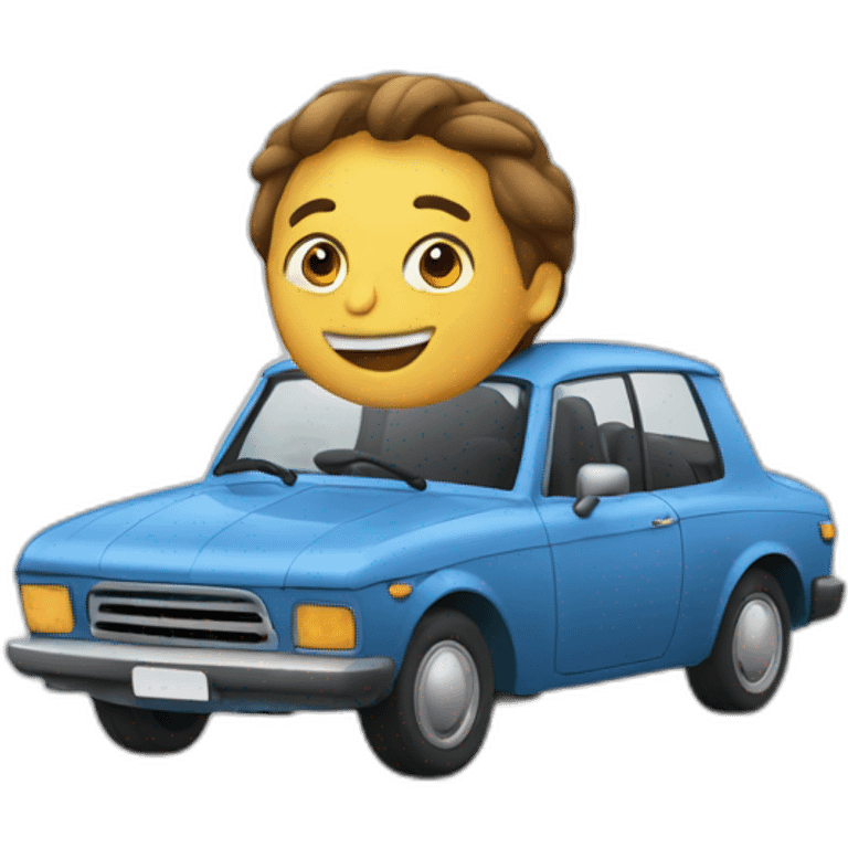 driving in  car emoji