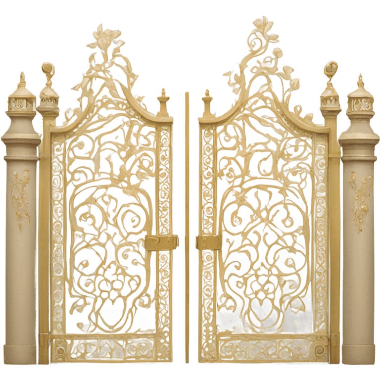 White & gold Gates of heaven emoji