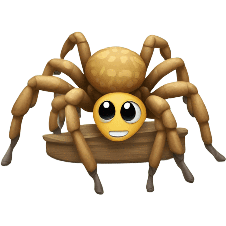 A tarantula wearing a bow with slippers and a scarf emoji