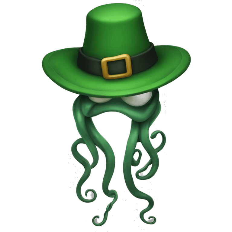 black tentacles leprecon hat emoji