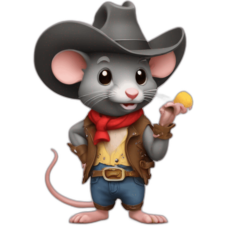 greedy cowboy rat emoji