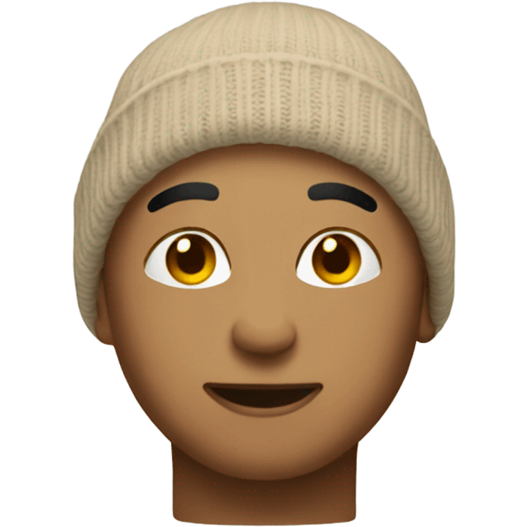 Beige beanie emoji