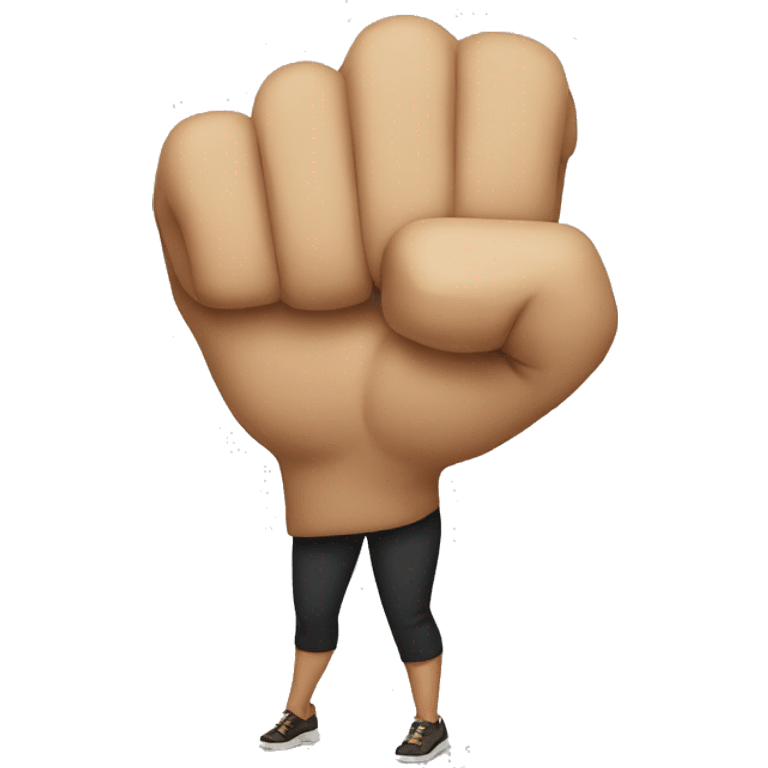 woman make a fist emoji