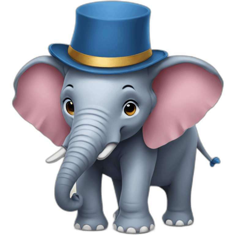 Elephant wearing a hat emoji