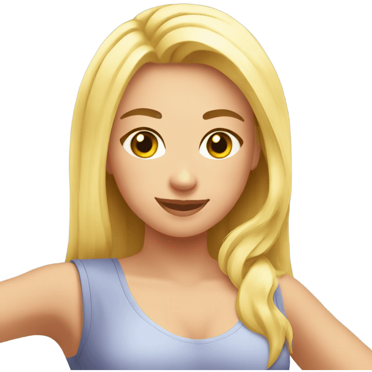 girl with blond hair gets massage in the massage salon emoji