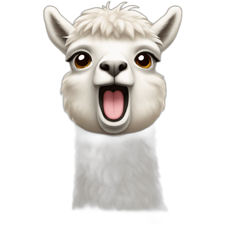 crying alpaca emoji