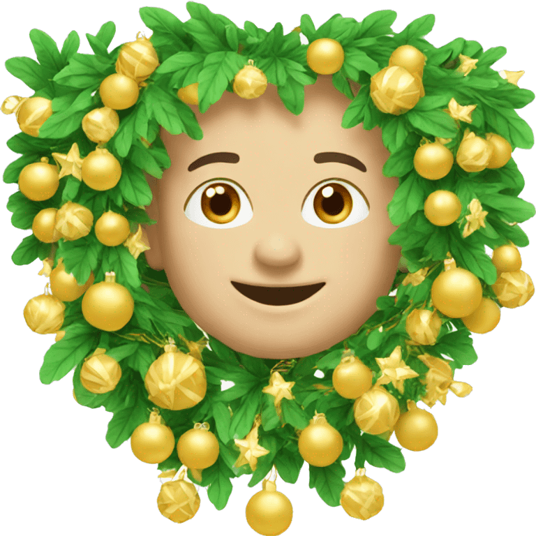 bright beautiful garland for New Year emoji