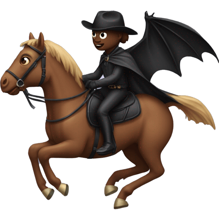 Bat riding a horse emoji