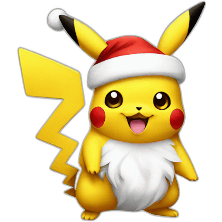 pikachu santa emoji