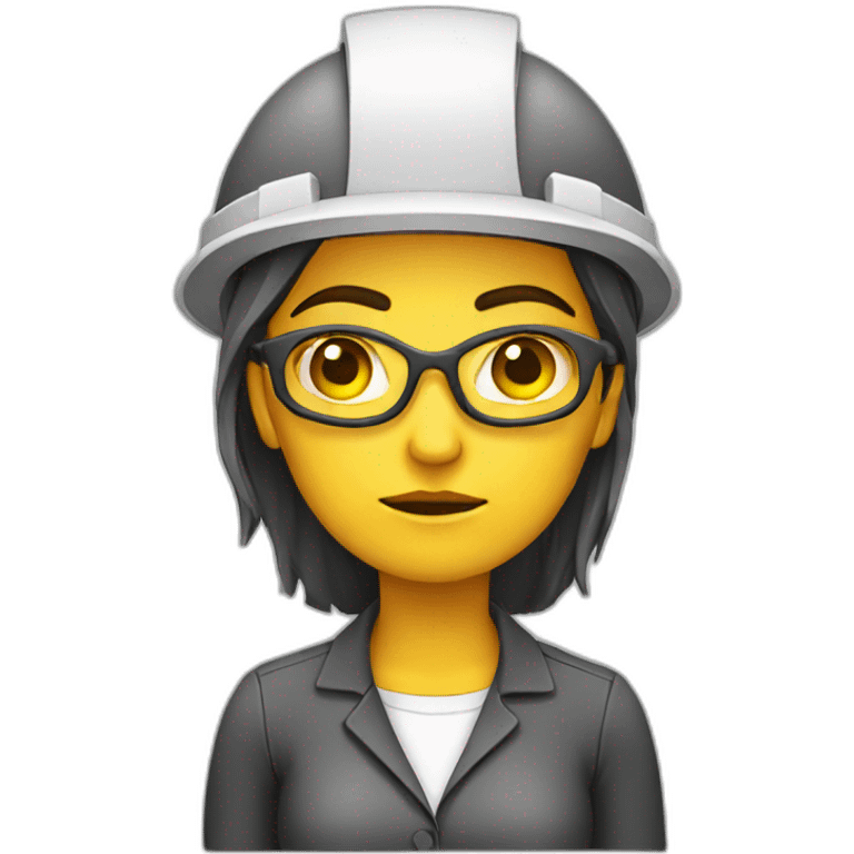 Sad Exhausted female architect emoji