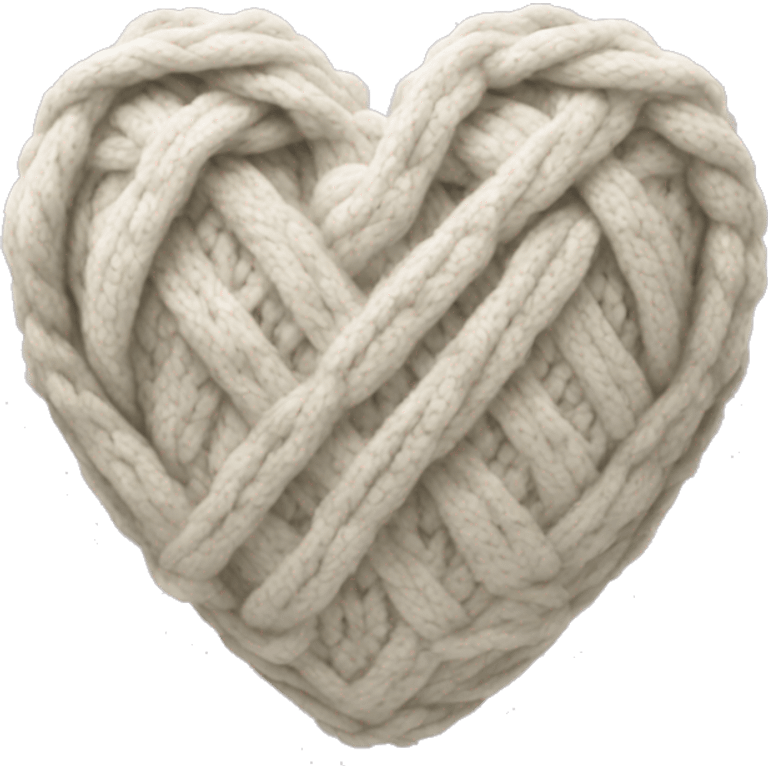 Cable knit heart  emoji