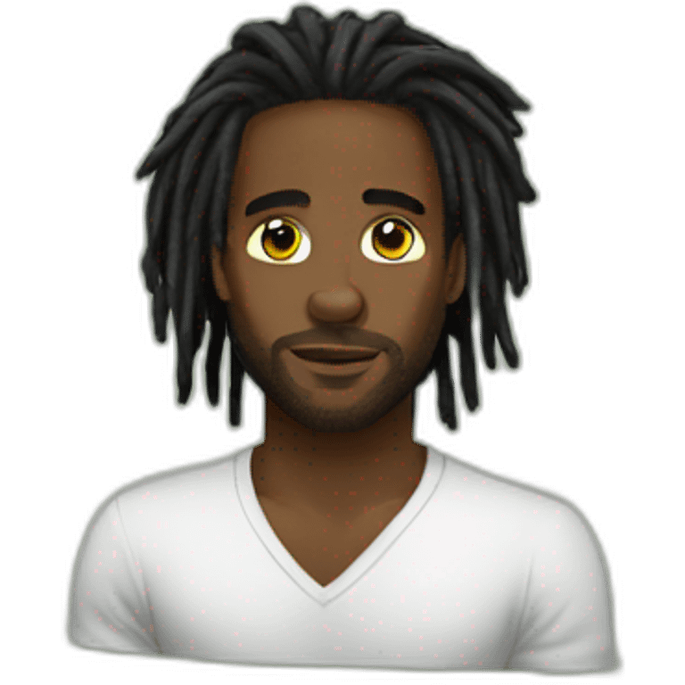 Black man dreadlock bedroom emoji