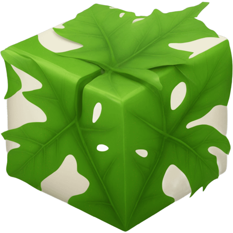 Cube shaped leafs emoji