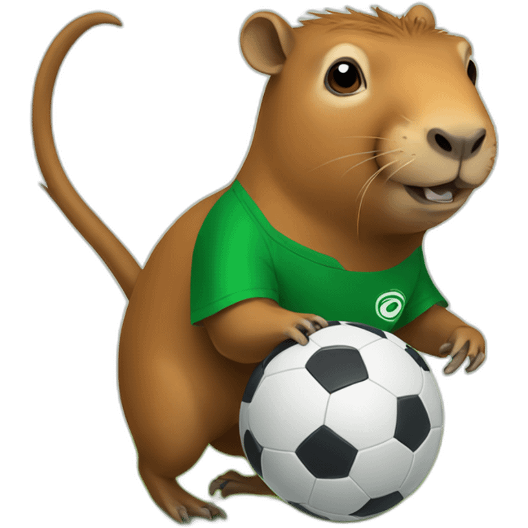 capibara playing soccer emoji