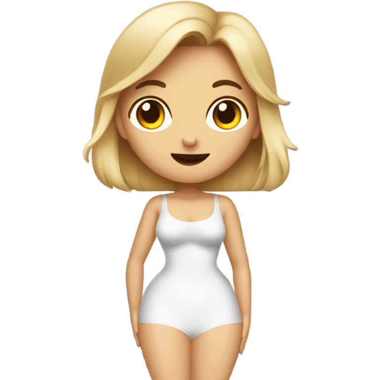 single Slim-Thicc white woman posing (hourglass figure) emoji